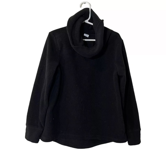 Old Navy Active Girls Black Fleece Pullover Size Small 6/7 Turtleneck Top Winter - Picture 1 of 3